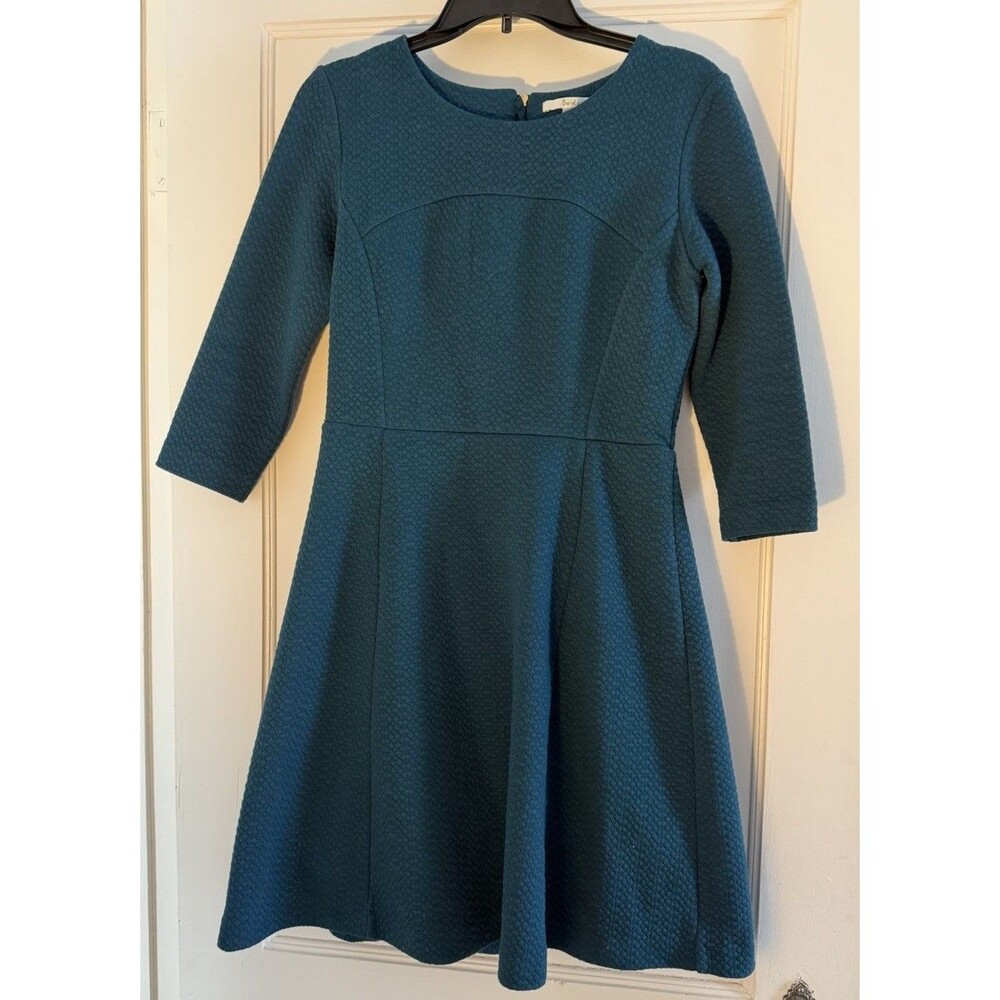 Boden Teal 3/4 Sleeve Women’s Dress Fit And Flare Size US 8P